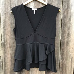 Leith Ruffle Peplum Sleeveless Top